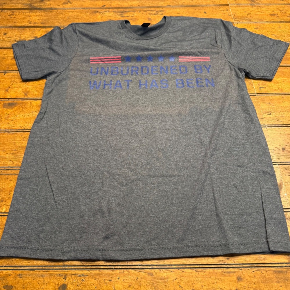 Gildan Softstyle T Shirt Unburdened By What Has Been Patriotic Graphic Tee Large